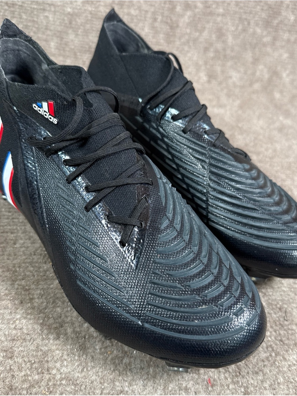 Adidas Predator Edge.1 FG Men’s 6.5 Soccer Cleats 6.5Y Black Red White Blue USA